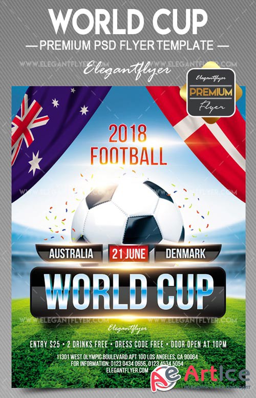 World Cup V5 2018 Flyer PSD Template