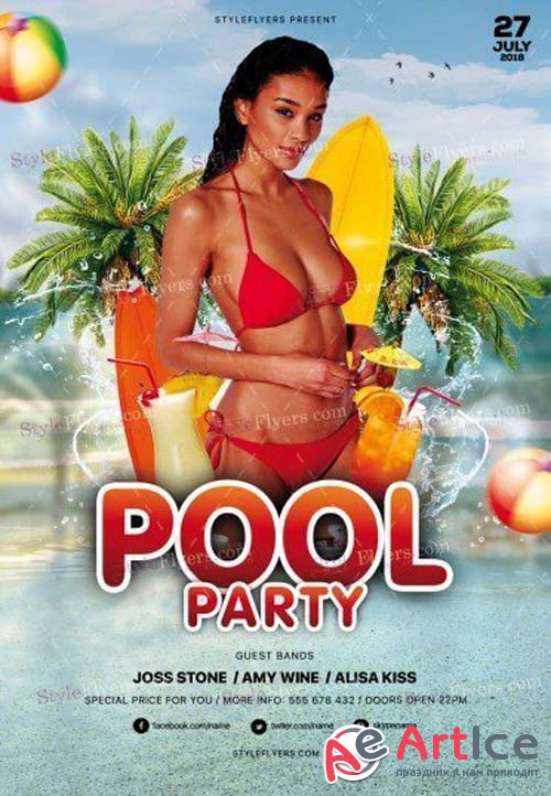 Pool Party V07 2018 PSD Flyer Template