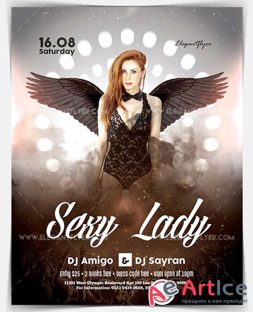 Sexy Lady V4 2018 Flyer PSD Template