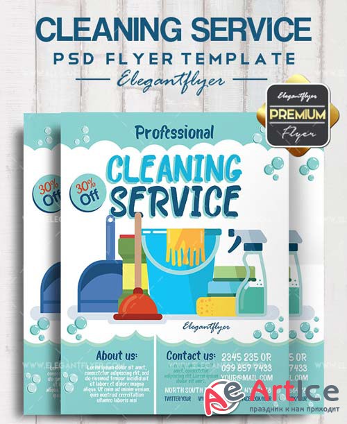 Cleaning Service V3 2018 Flyer PSD Template