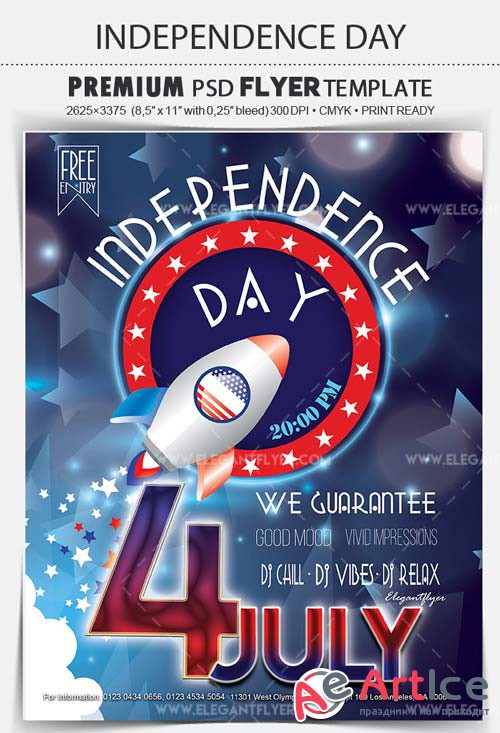 Independence Day 4 July V16 2018 Flyer PSD Template