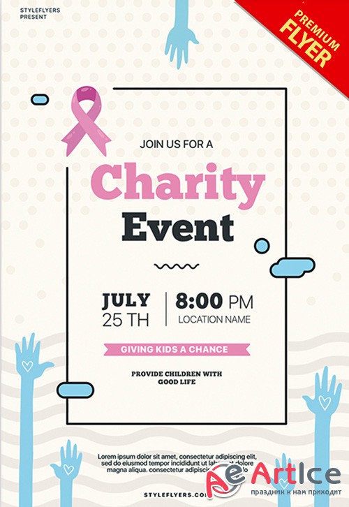Charity Event V2 2018 PSD Flyer Template