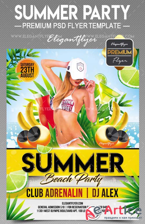 Summer Party V21 2018 Flyer PSD Template