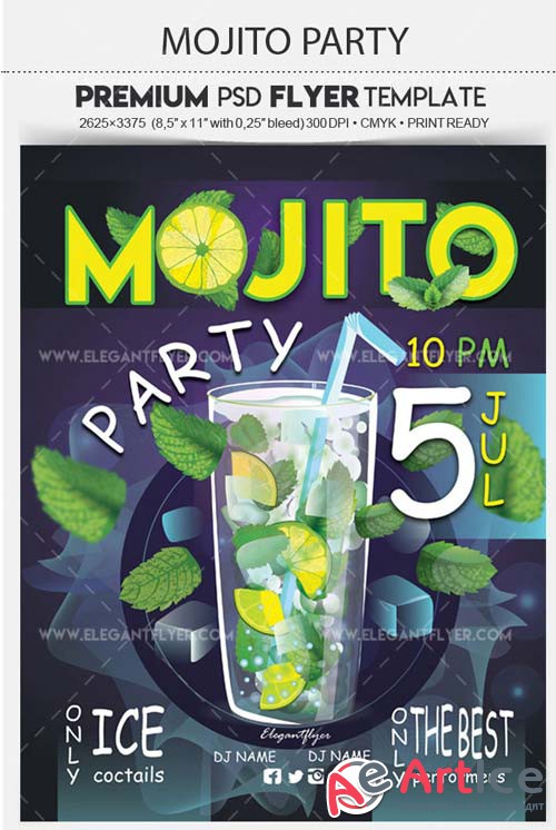 Mojito Party V3 2018 Flyer PSD Template