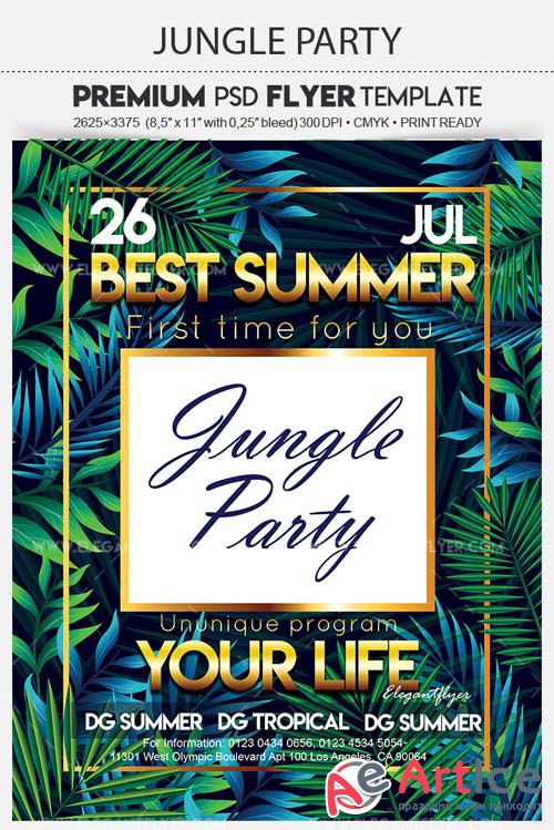 Jungle Party V7 2018 Flyer PSD Template
