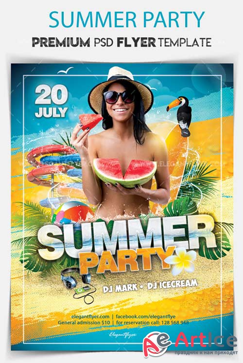 Summer Party V33 2018 Flyer PSD Template