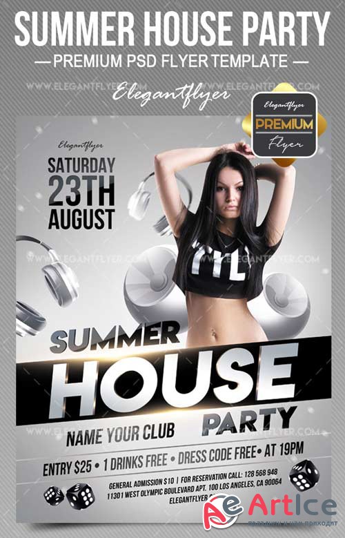 Summer House Party V005 2018 Flyer PSD Template