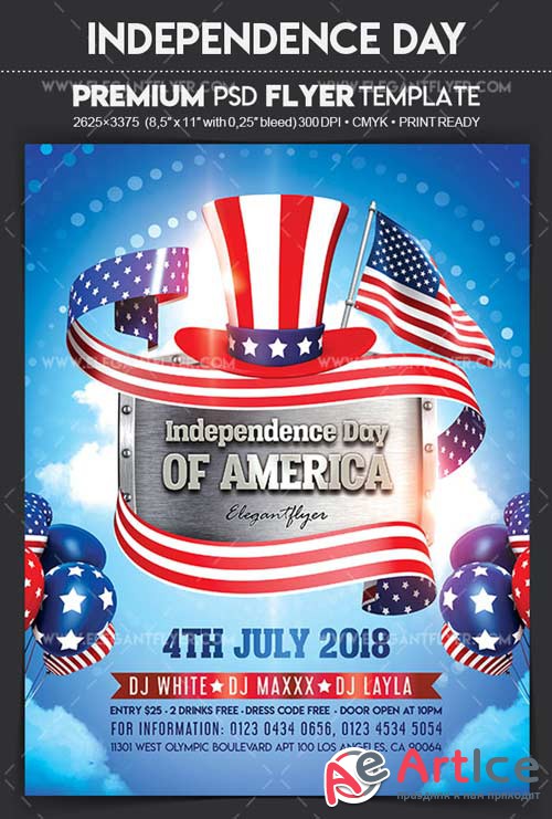 Independence Day V27 2018 Flyer PSD Template