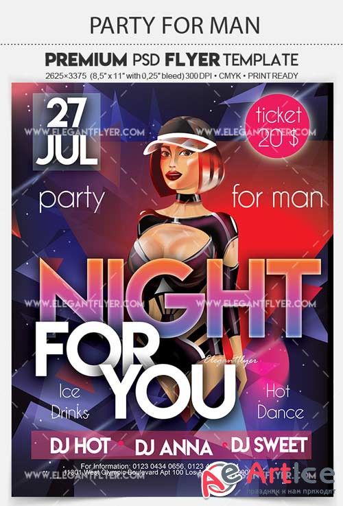 Party For Man V1 2018 Flyer PSD Template