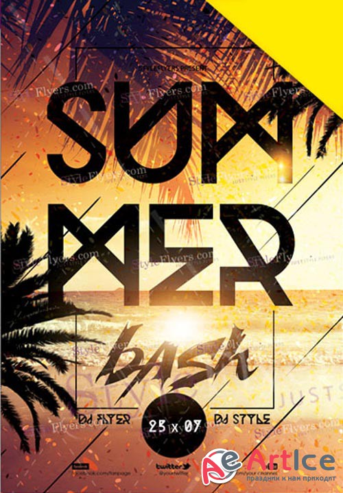 Summer Bash V30 2018 Flyer PSD Template