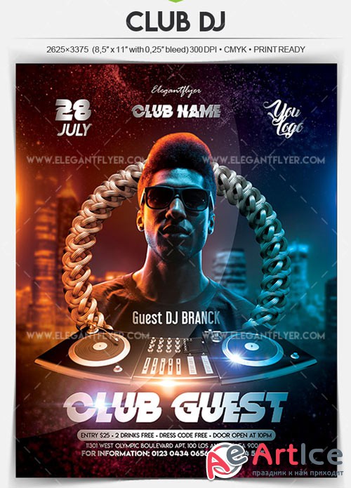 Club DJ V14 2018 Flyer PSD Template