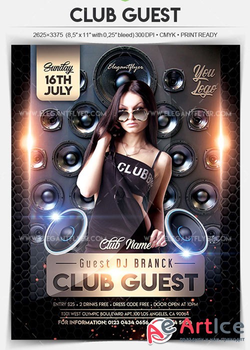 Club Guest V18 2018 Flyer PSD Template
