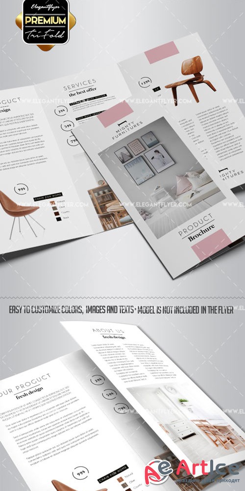 Furniture V3 2018 Tri-Fold Brochure PSD Template