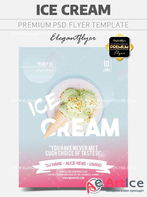 Ice Cream V11 2018 Flyer PSD Template