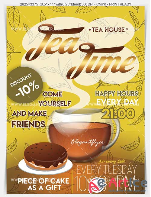 Tea Time V3 2018 Flyer PSD Template