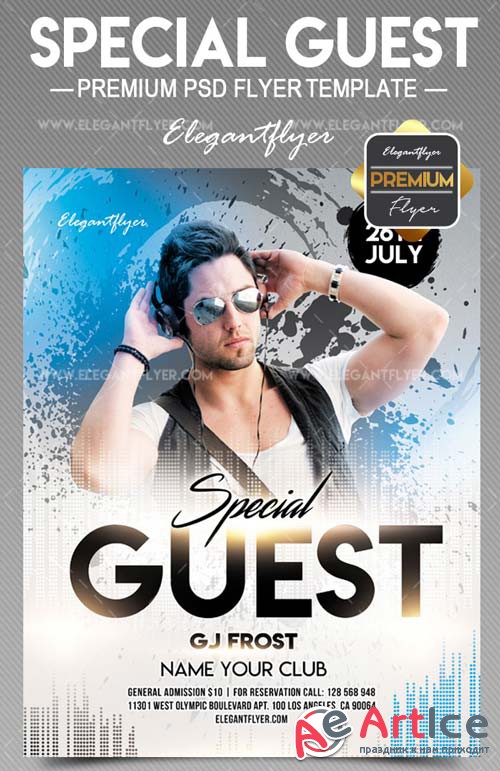 Special Guest V19 2018 Flyer PSD Template