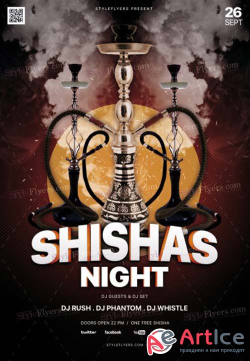 Shishas Night V1 2018 PSD Flyer Template