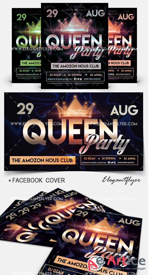 Queen Party V5 2018 Flyer PSD Template