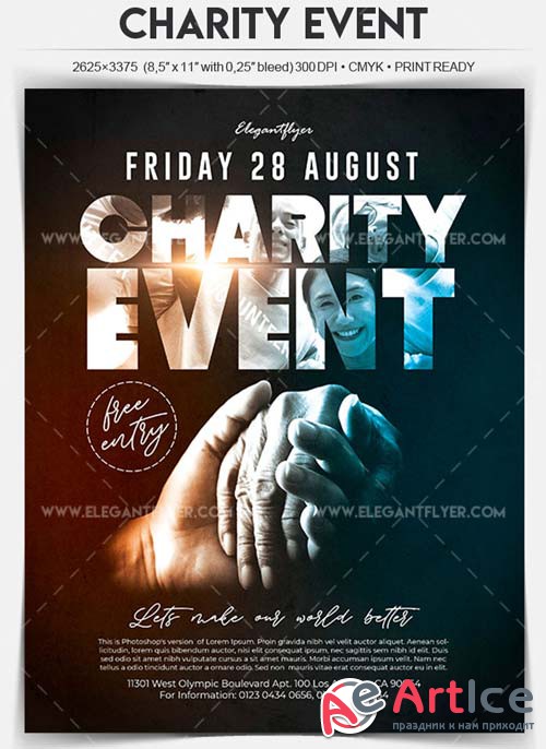 Charity Event V2 2018 Flyer PSD Template