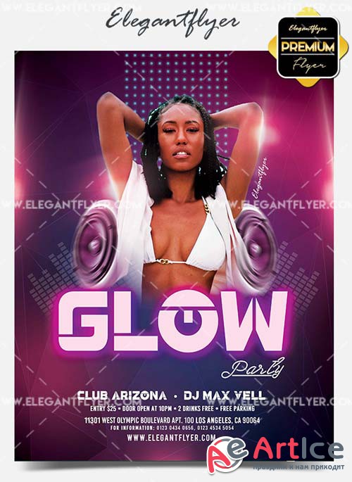Glow Party V20 2018 Flyer PSD Template