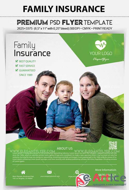 Family Insurance V1 2018 PSD Template