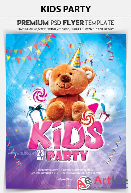 Kids Party V15 2018 Flyer PSD Template