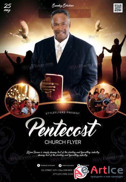 Pentecost Church V20 2018 PSD Flyer Template
