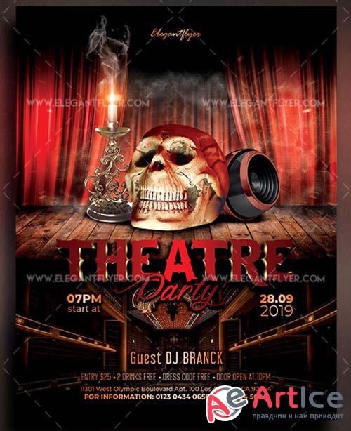 Theatre Party V1 2018 Flyer PSD Template