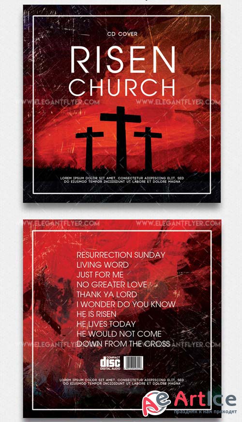 Risen Church V3 2018 CD Cover PSD Template