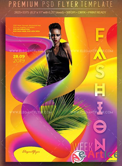 Fashion Week V2 2018 Flyer PSD Template