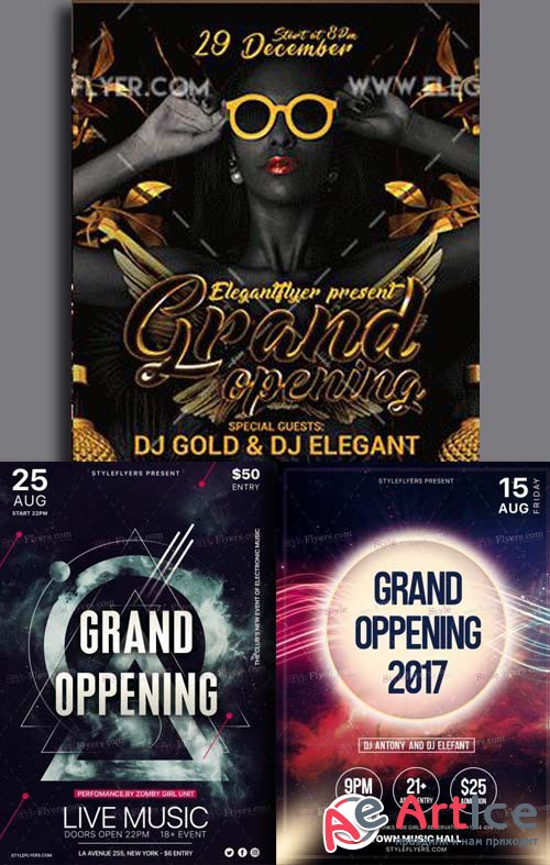 Grand Opening Flyer 3in1 V5 Flyer Template