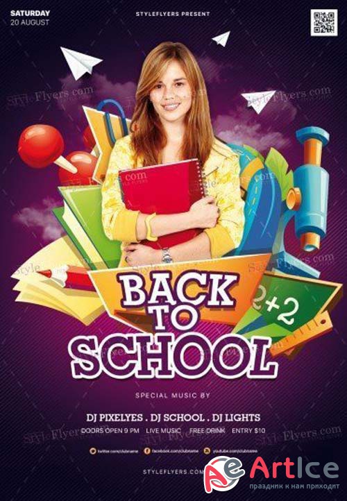 Back To School V44 2018 PSD Flyer Template