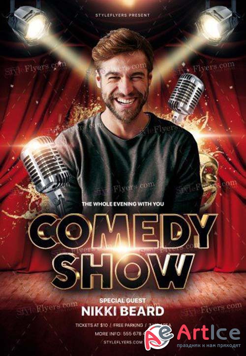 Comedy Show V9 2018 PSD Flyer Template