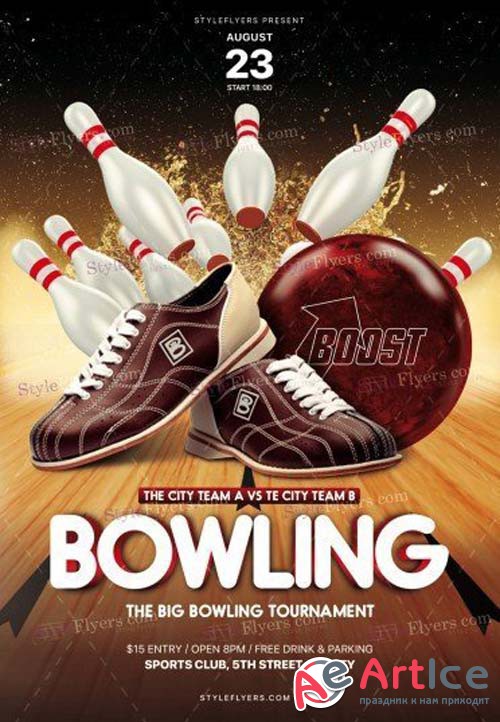 Bowling V17 2018 PSD Flyer Template