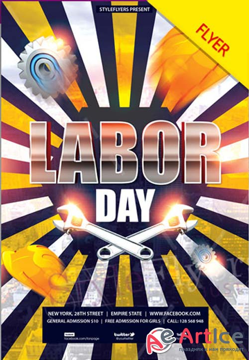 Labor Day V12 2018 PSD Flyer Template