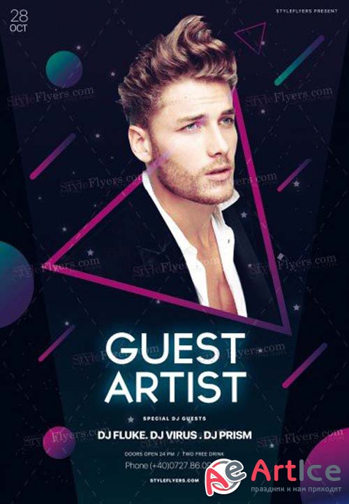 Guest Artist V37 2018 PSD Flyer Template