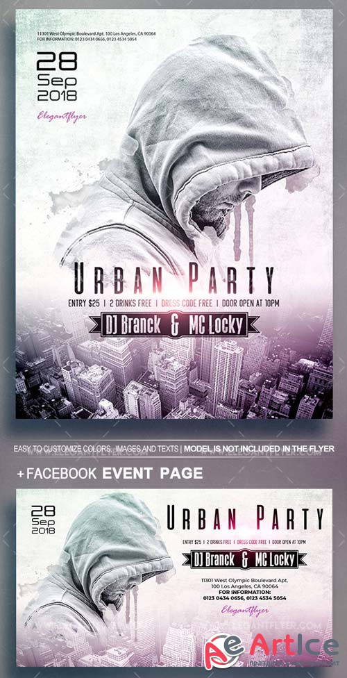 Urban Party V5 2018 Flyer PSD Template