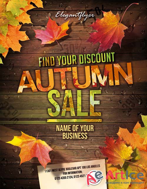 Autumn sale V5 2018 Flyer PSD Template