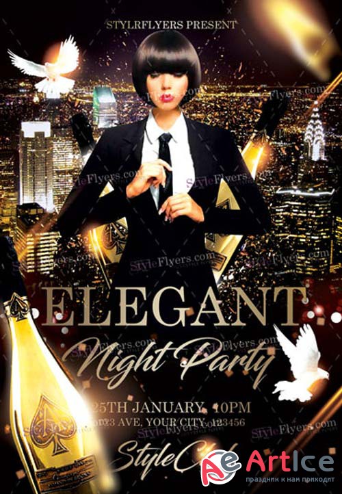 Elegant Night V18 PSD Flyer Template