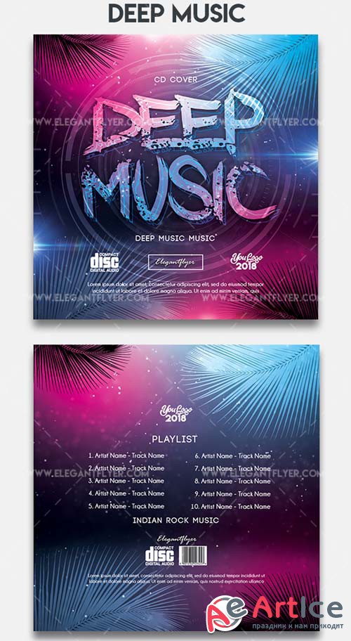 Deep Music V7 2018 CD Cover Template