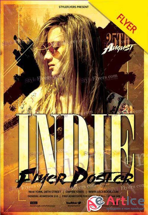 Indie V7 2018 Flyer PSD Template