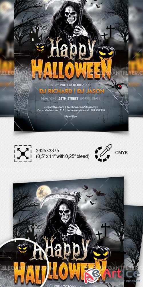 Happy Halloween V1 2018 Flyer PSD Template