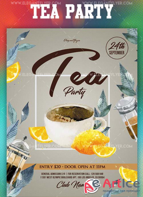 Tea Party V6 2018 Flyer PSD Template