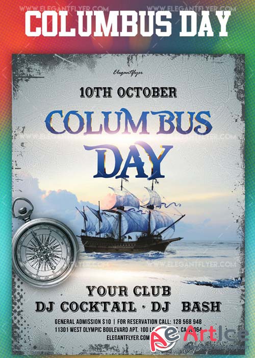 Columbus Day V14 2018 Flyer PSD Template