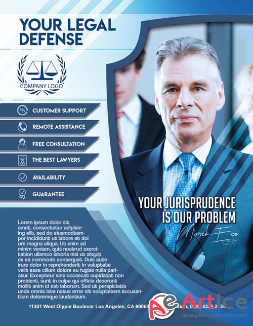 Legal Services V1 2018 Flyer PSD Template