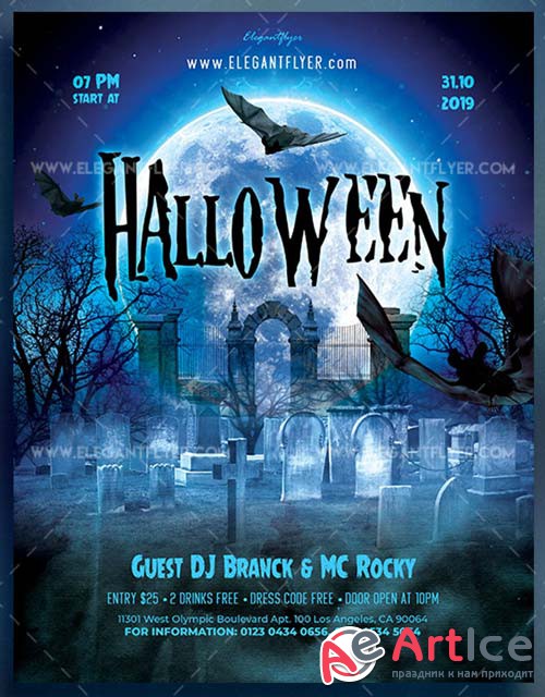 Halloween V11 2018 Flyer PSD Template