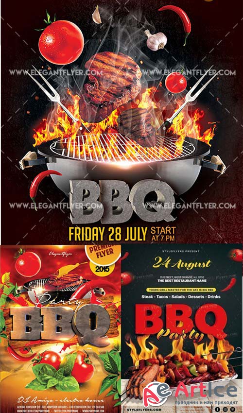 BBQ 3in1 V3 Flyer Template