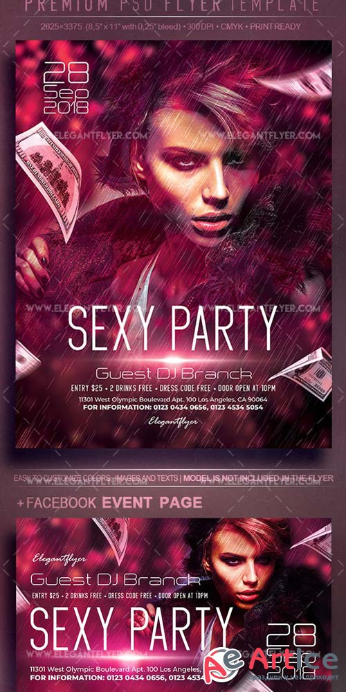 Sexy Party V20 2018 Flyer PSD Template