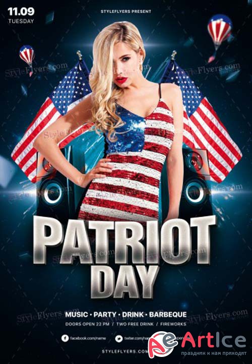 Patriot Day V22 2018 PSD Flyer Template