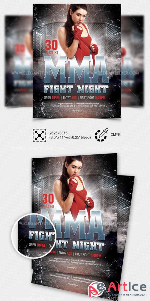 Fight Night V9 2018 Flyer PSD Template